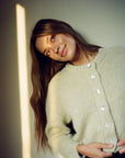 BRUSHED CARDI | pear
