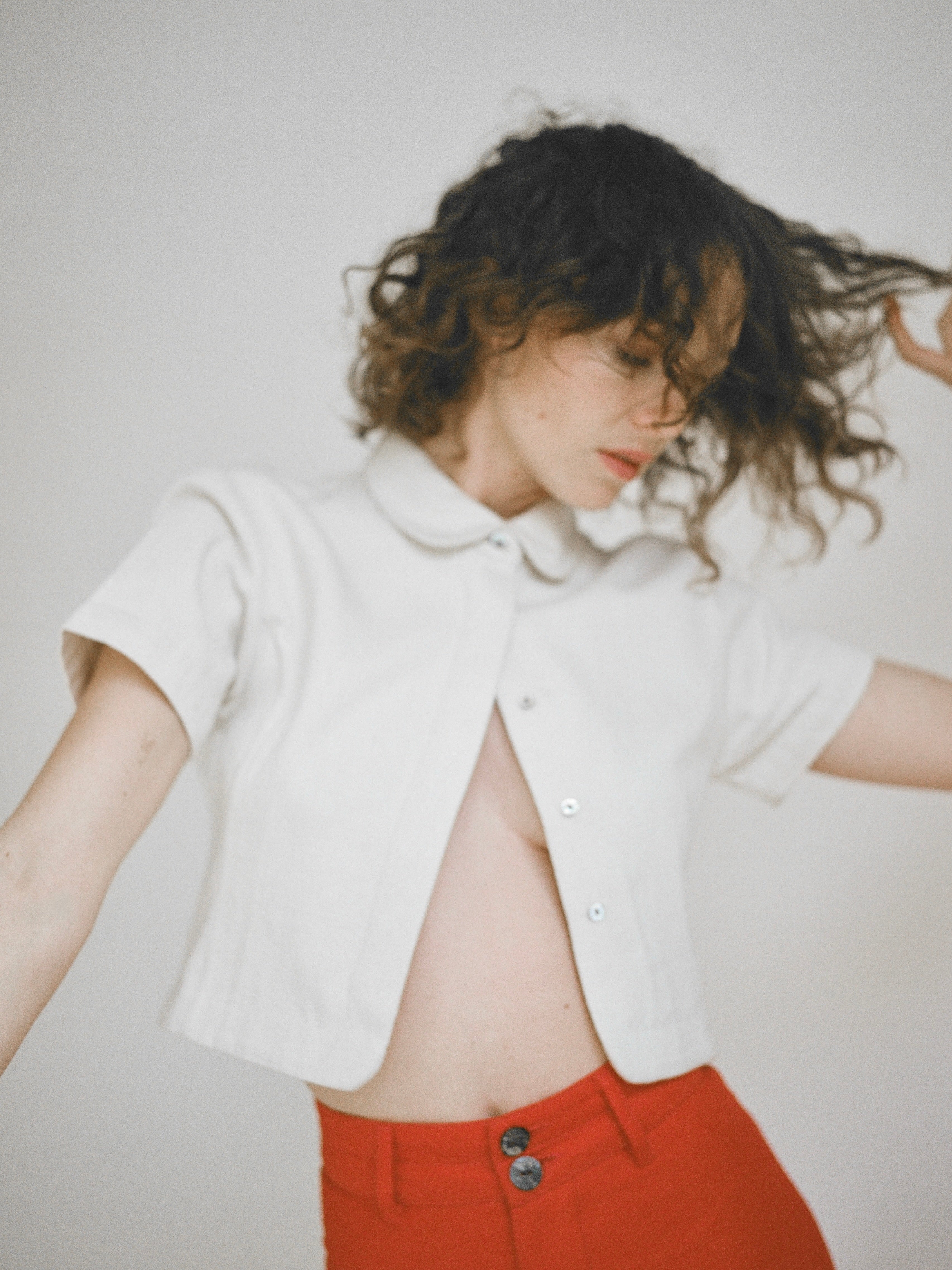SEBASTIAN TOP | bone denim | organic + undyed