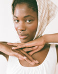 SCARF | bone plaid | organic