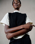 ALPACA SWEATER VEST | noir