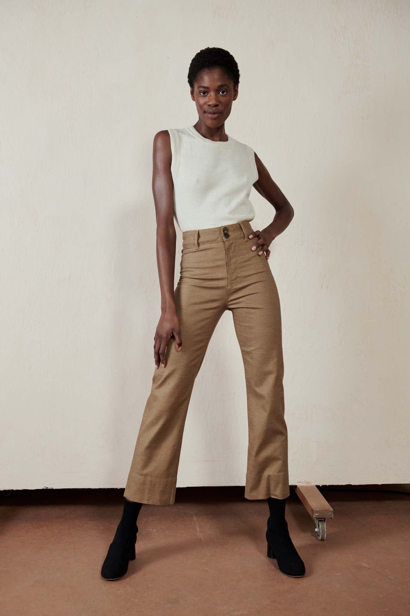LUNA PANT 2.0 | houndstooth – Maria Stanley