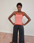 ANU RIBBED TANK | piquillo stripe | organic