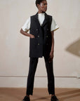ASCHE WAISTCOAT | noir | WAREHOUSE SALE