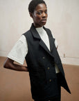 ASCHE WAISTCOAT | noir | WAREHOUSE SALE