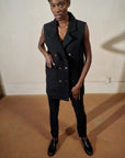 ASCHE WAISTCOAT | noir | WAREHOUSE SALE