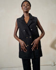 ASCHE WAISTCOAT | noir | organic