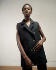 ASCHE WAISTCOAT | noir | WAREHOUSE SALE