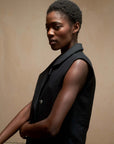 ASCHE WAISTCOAT | noir | WAREHOUSE SALE