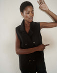ASCHE WAISTCOAT | noir | WAREHOUSE SALE