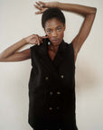 ASCHE WAISTCOAT | noir | organic