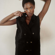 ASCHE WAISTCOAT | noir | WAREHOUSE SALE
