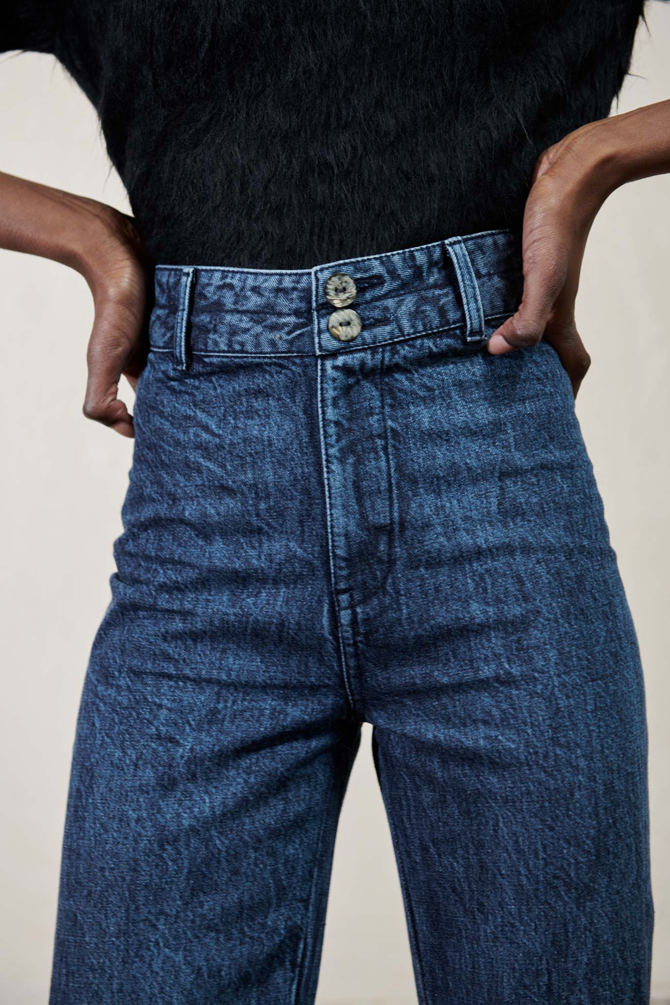 LUNA PANT 2.0 | denim | organic + earth dyed