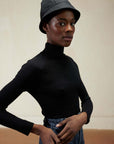 ALPACA TURTLENECK SWEATER | noir