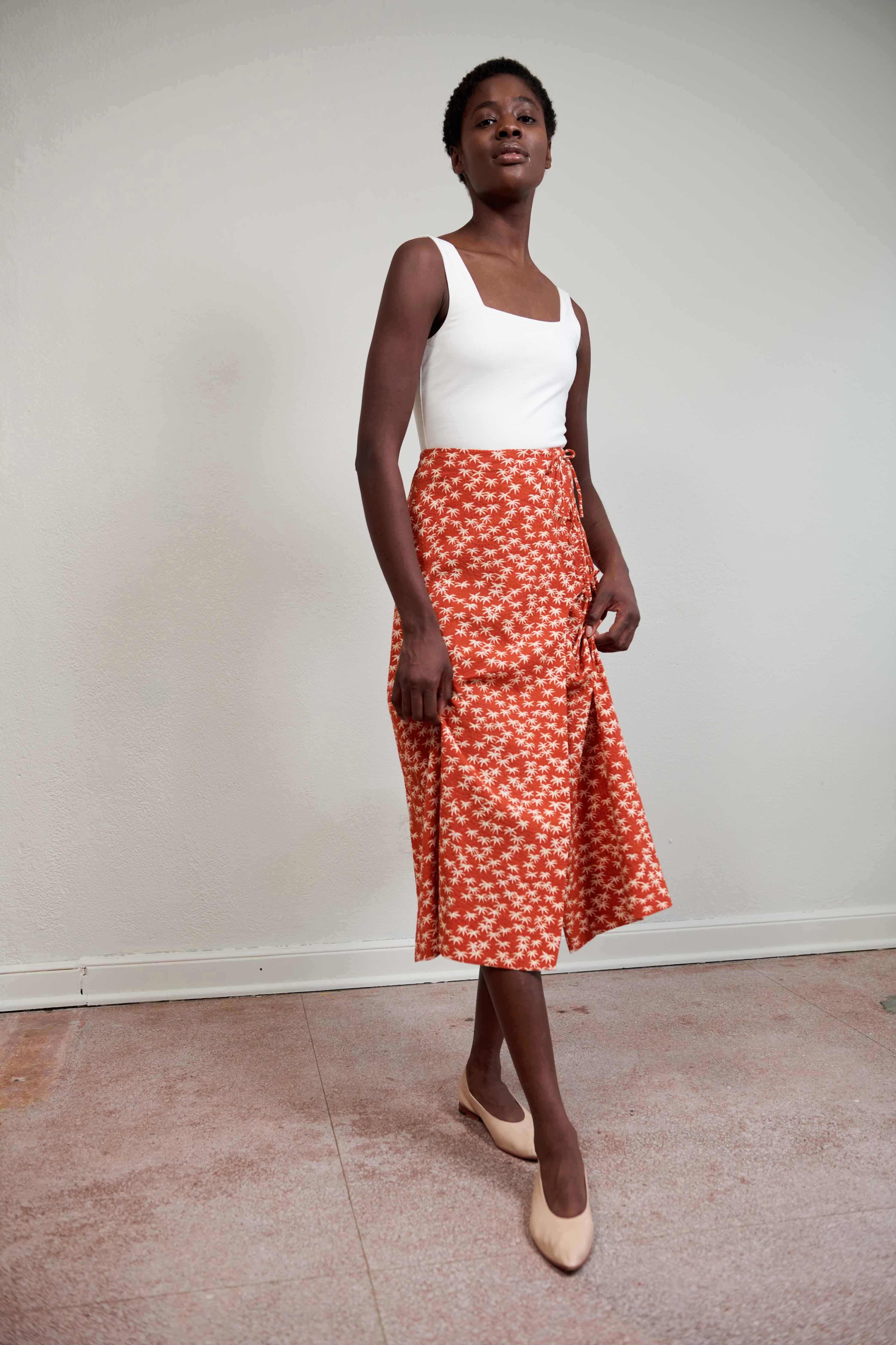 ELDI SKIRT | palm | organic – Maria Stanley