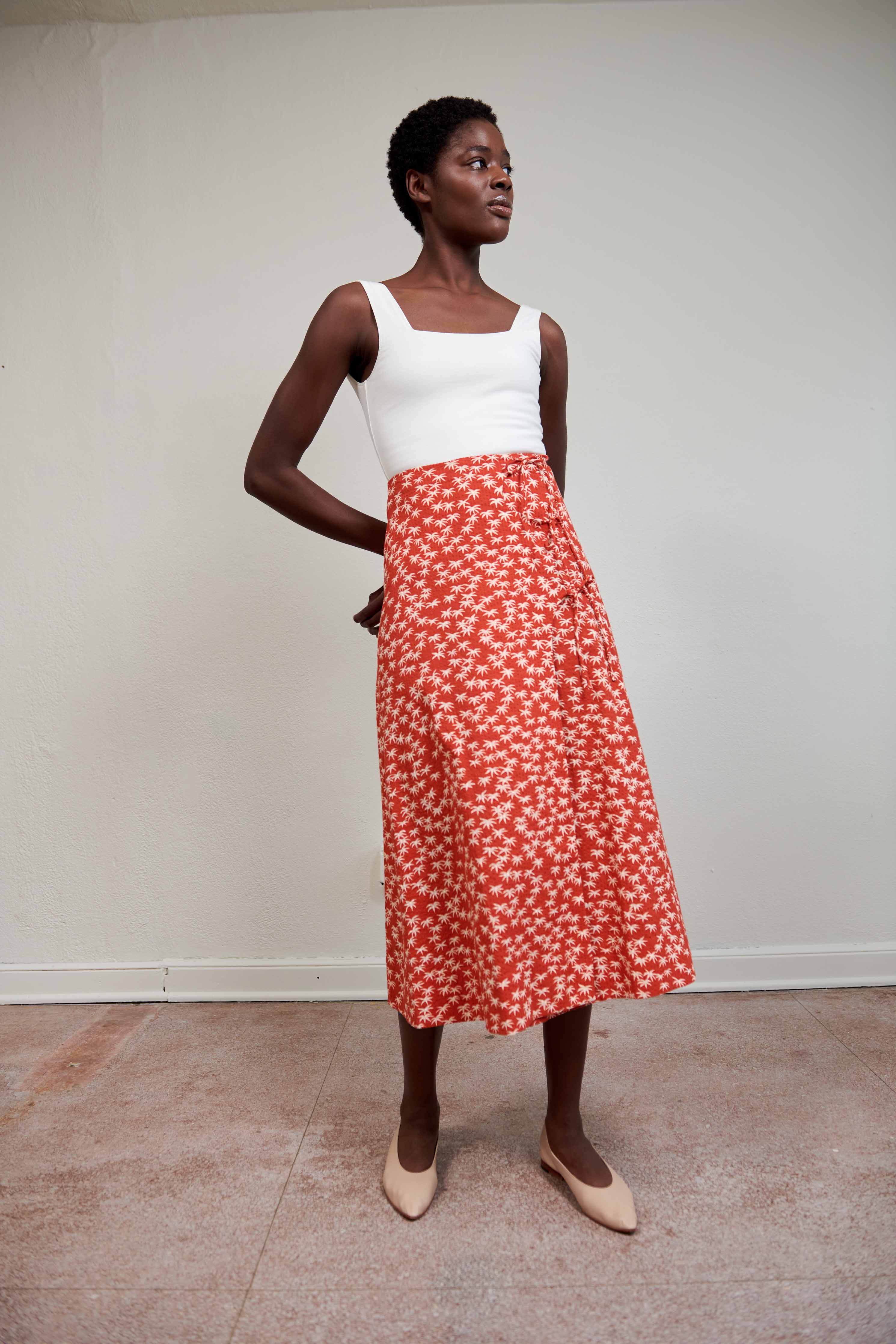 ELDI SKIRT | palm | organic – Maria Stanley