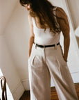 SLOANE TROUSER | bone denim | organic