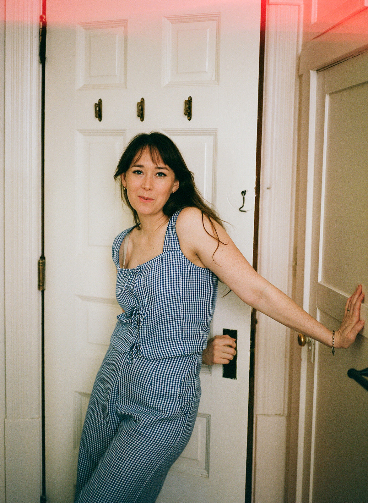 COOK TROUSER | indigo gingham | organic + earth dyed