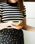 JONES RIBBED TEE | stripe | organic