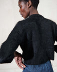 BRUSHED CARDI | noir