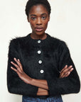 BRUSHED CARDI | noir