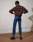 BRUSHED CARDI | plaid
