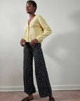 BUTTON CARDI | citron | organic