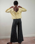 BUTTON CARDI | citron | organic