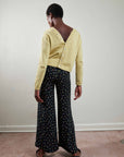 BUTTON CARDI | citron | organic