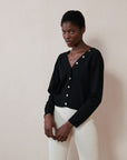 BUTTON CARDI | noir | organic