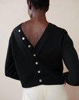 BUTTON CARDI | noir | organic