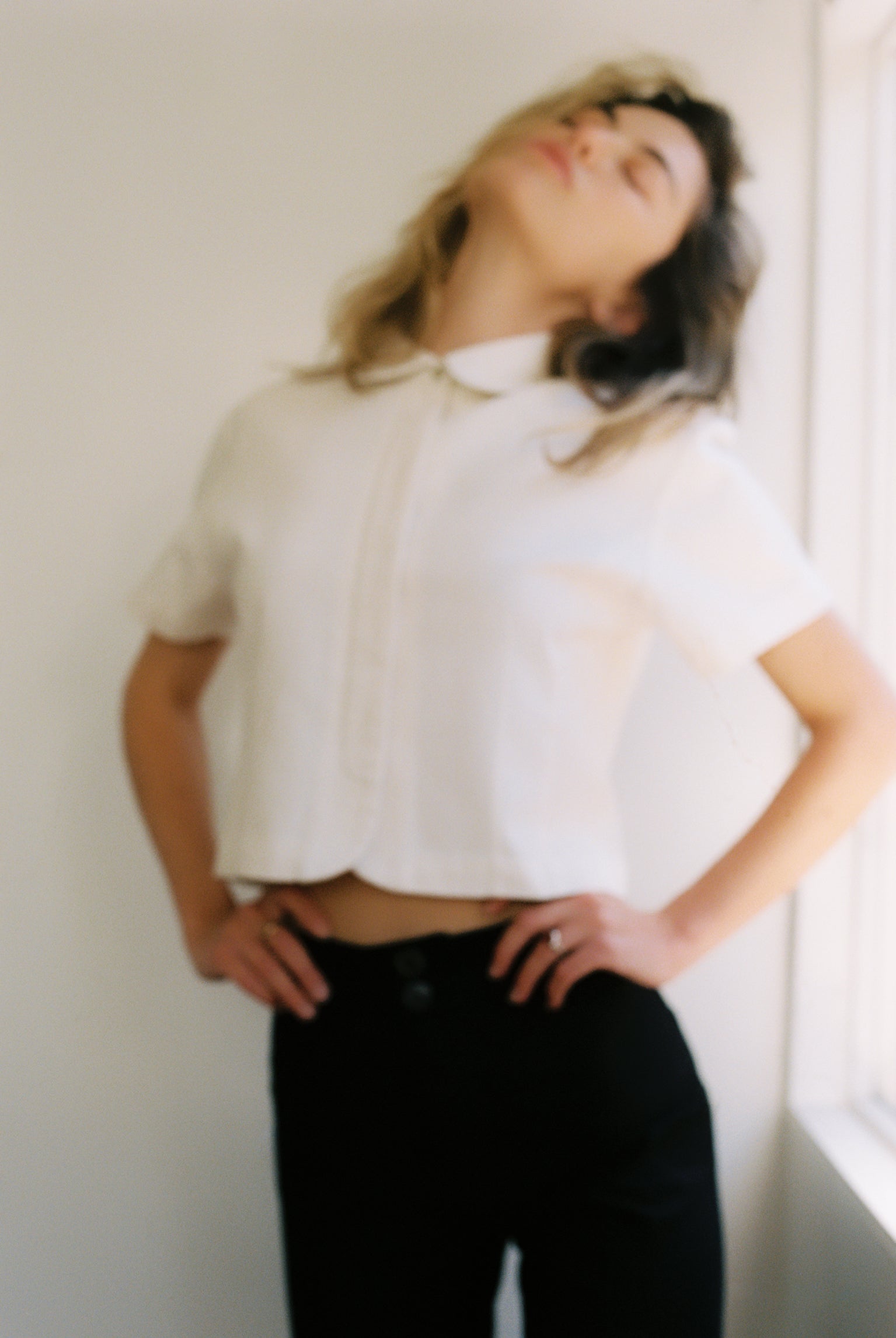 SEBASTIAN TOP | bone denim | organic + undyed