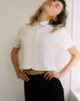 SEBASTIAN TOP | bone denim | organic + undyed