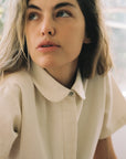 SEBASTIAN TOP | bone denim | organic + undyed