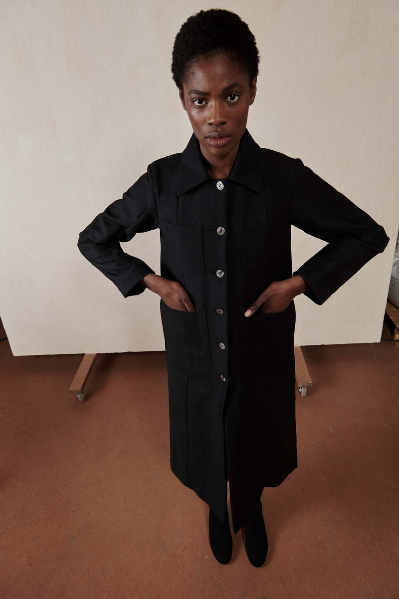 CONRAD CAR COAT | noir | organic – Maria Stanley