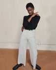 SOFT HANK PANT | bone plaid | organic + earth dyed