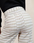 SOFT HANK PANT | bone plaid | organic + earth dyed