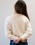 CHUNKY COTTON CARDI | ecru