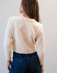 CHUNKY COTTON CARDI | ecru