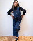 FARRA VEST | denim | organic + earth dyed