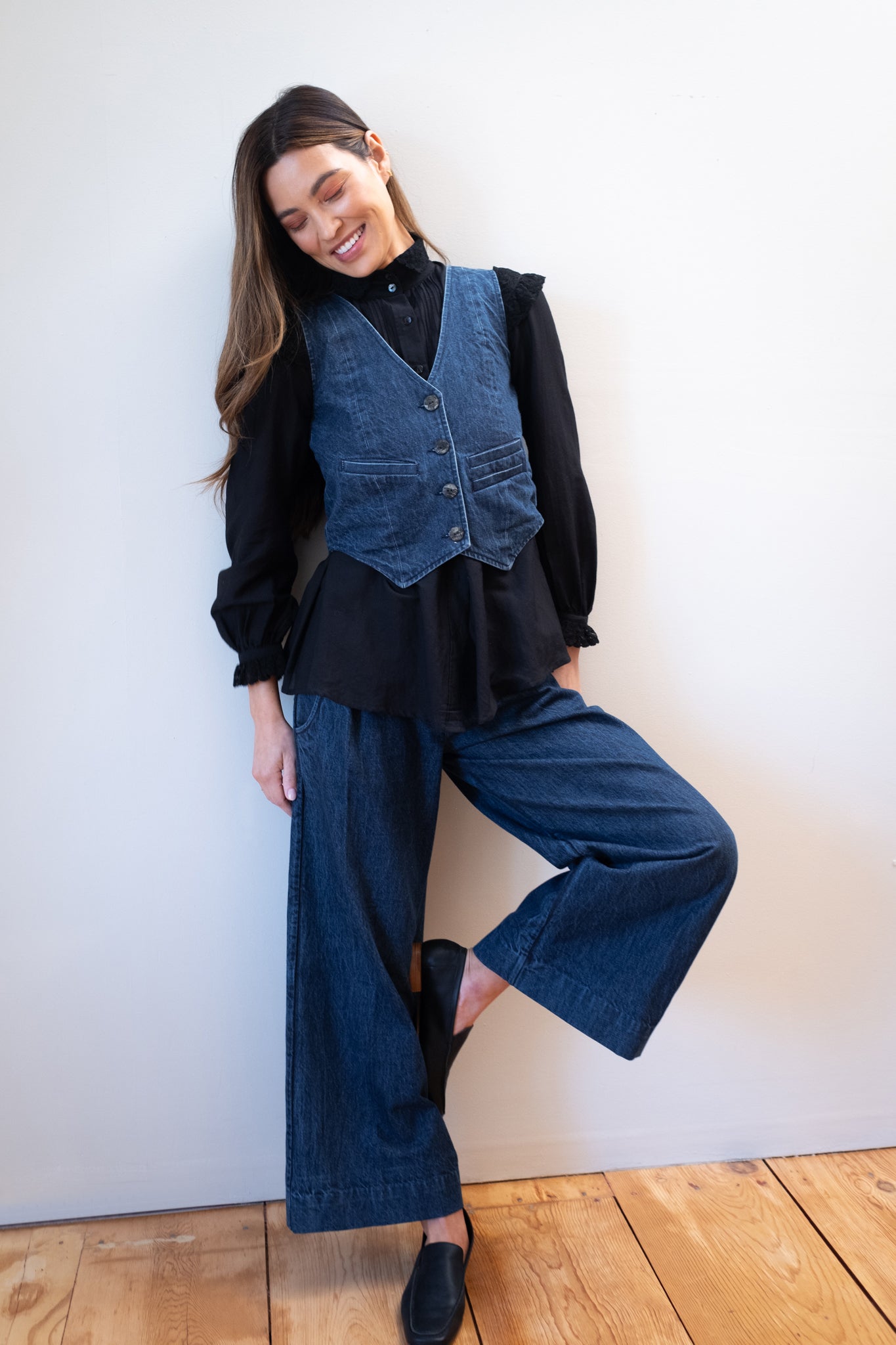 SLOANE TROUSER | indigo denim | organic