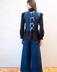 FARRA VEST | denim | organic + earth dyed