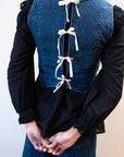 FARRA VEST | denim | organic + earth dyed