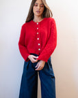 BRUSHED CARDI | piquillo