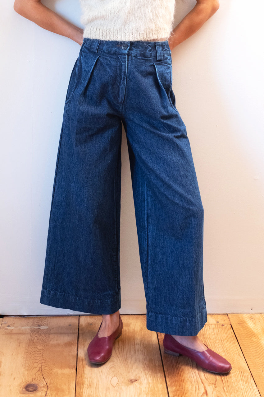 SLOANE TROUSER | indigo denim | organic