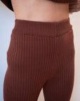 RIBBED GALLO PANT | cacao