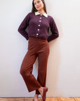 RIBBED GALLO PANT | cacao