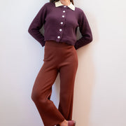 RIBBED GALLO PANT | cacao