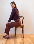 RIBBED GALLO PANT | cacao