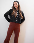 BRUSHED CARDI | noir