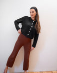 BRUSHED CARDI | noir